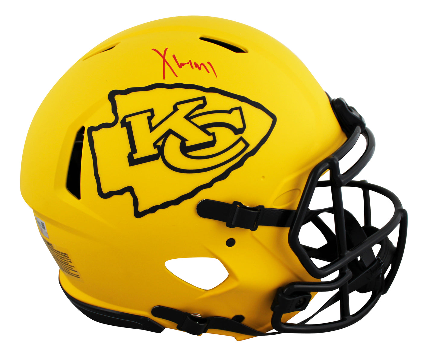 Chiefs Xavier Worthy Signed Rave Full Size Speed Proline Helmet Fanatics