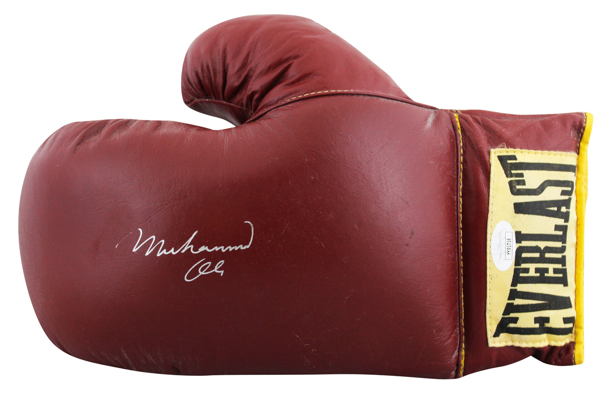 Muhammad Ali Authentic Signed Red Left Hand Everlast Boxing Glove JSA #YY91716