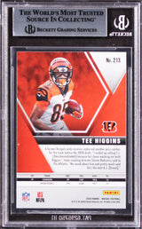 Bengals Tee Higgins Signed 2020 Panini Mosaic #213 Rookie Card BAS Slabbed