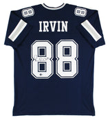 Michael Irvin Authentic Signed Navy Blue Pro Style Jersey BAS Witnessed 2