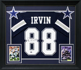 Michael Irvin Authentic Signed Navy Blue Pro Style Framed Jersey BAS Witnessed 2