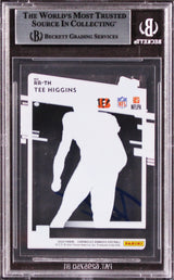 Bengals Tee Higgins Signed 2020 Donruss Clearly Rated Rookies #11 Card BAS Slab
