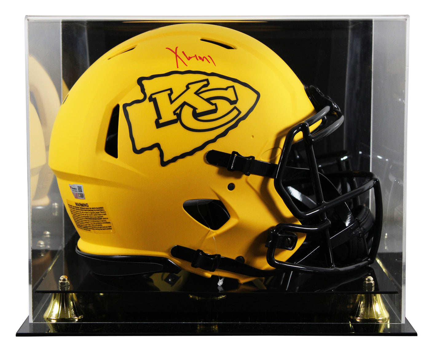 Chiefs Xavier Worthy Signed Rave Full Size Speed Proline Helmet W/ Case Fanatics
