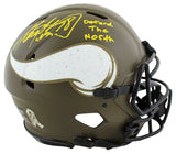 Vikings Adrian Peterson "DTN" Signed STS F/S Speed Proline Helmet W/ Case BAS W