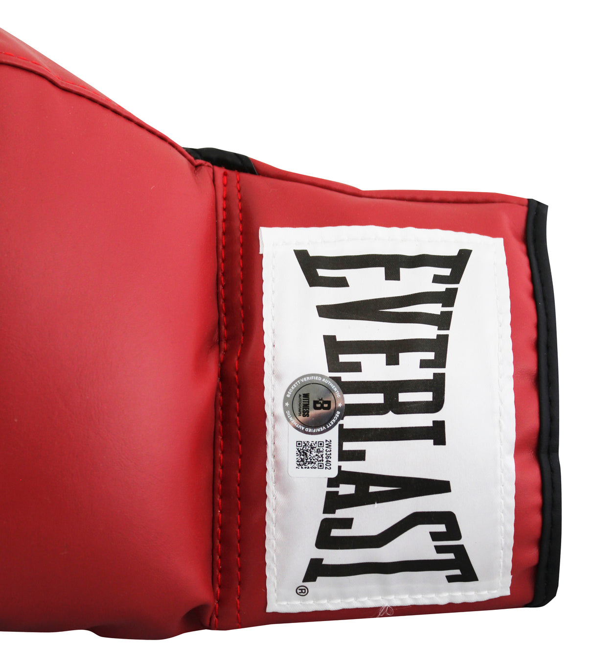 Roy Jones Jr. Signed Red Left Hand Everlast Boxing Glove BAS Wit #2W336402