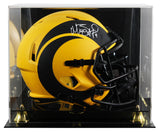 Rams Matthew Stafford Signed Rave Full Size Speed Rep Helmet W/ Case BAS Witness