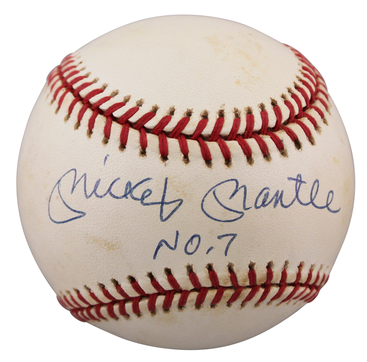 Yankees Mickey Mantle "No. 7" Authentic Signed OAL Baseball UDA #UDM18621