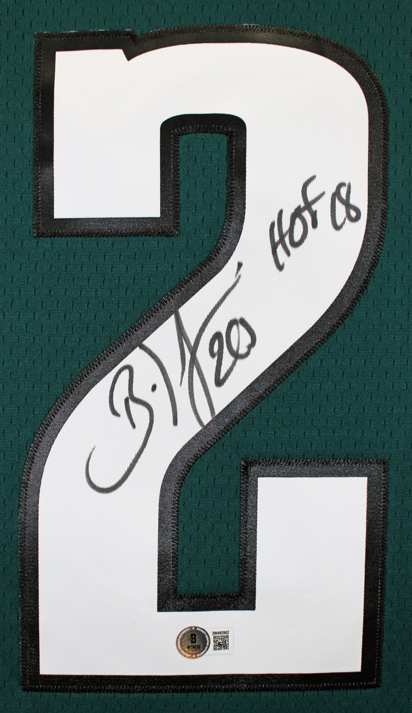 Eagles Brian Dawkins "HOF 18" Signed Green Mitchell & Ness Jersey BAS Witnessed