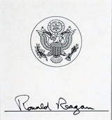 Ronald Reagan Authentic Signed 2x3.5 Cut Signature Framed Display BAS #AB76866
