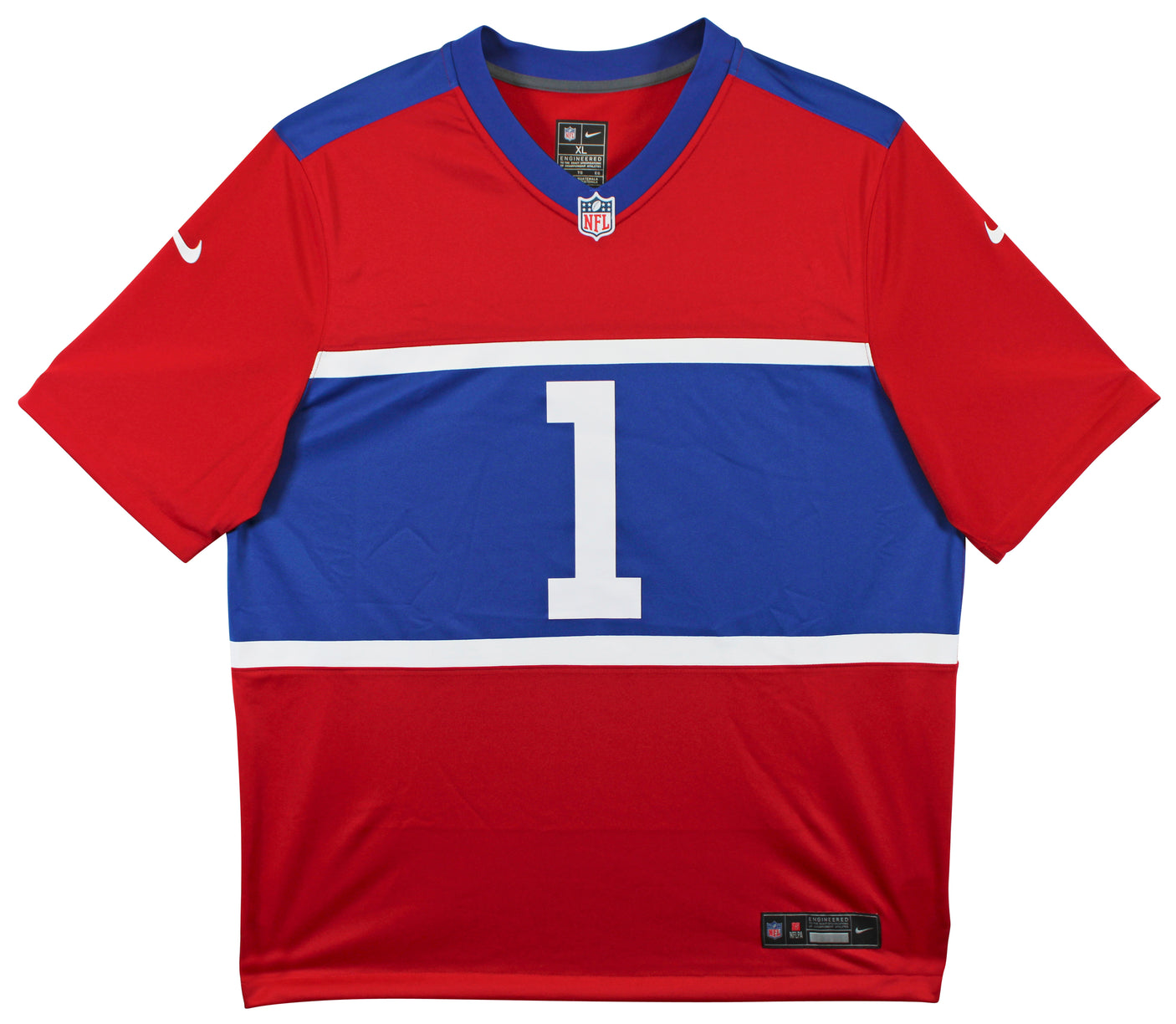 Giants Malik Nabers Authentic Signed Century Red Nike Game Jersey Fanatics