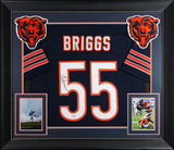 Lance Briggs Authentic Signed Navy Pro Style Framed Jersey Autographed JSA
