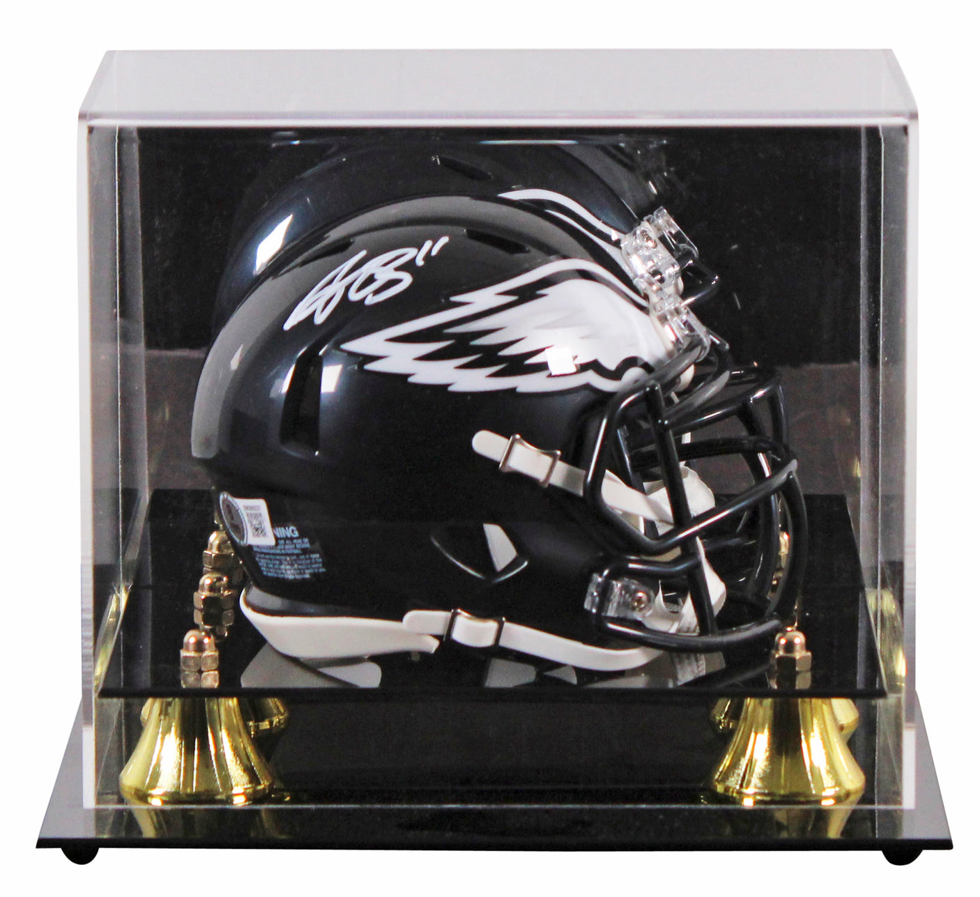 Eagles A.J. Brown Signed Alternate 2022 Speed Mini Helmet W/ Case BAS Witnessed