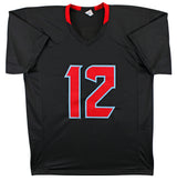 Nico Collins Authentic Signed Alternate Navy Blue Pro Style Jersey BAS Witnessed