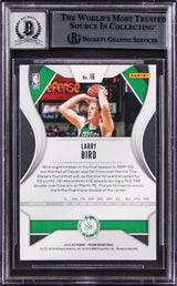 Celtics Larry Bird Signed 2019 Panini Prizm #16 Card Auto 10! BAS Slabbed