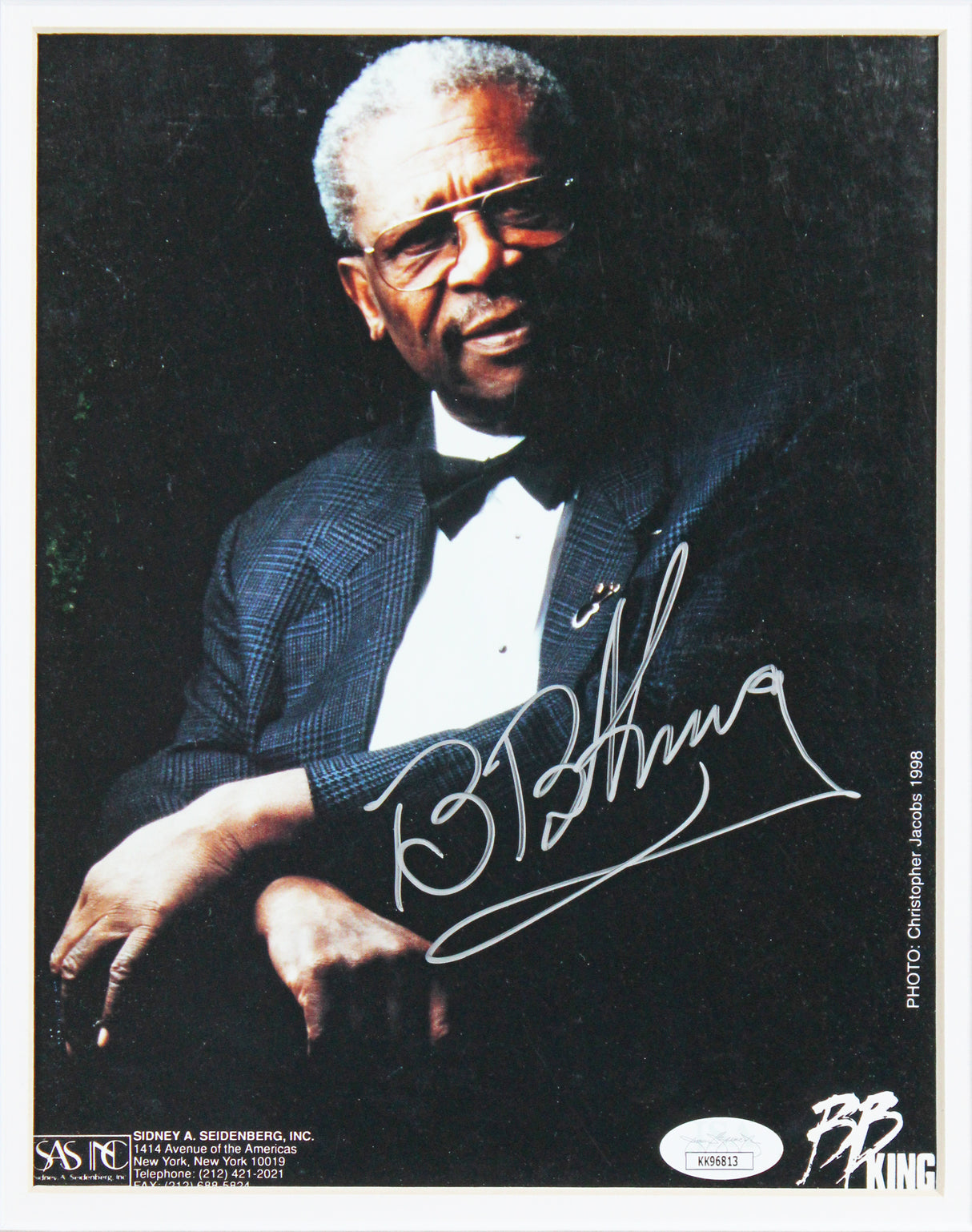 B.B. King Authentic Signed 8x10 Framed Photo Autographed JSA #KK96813