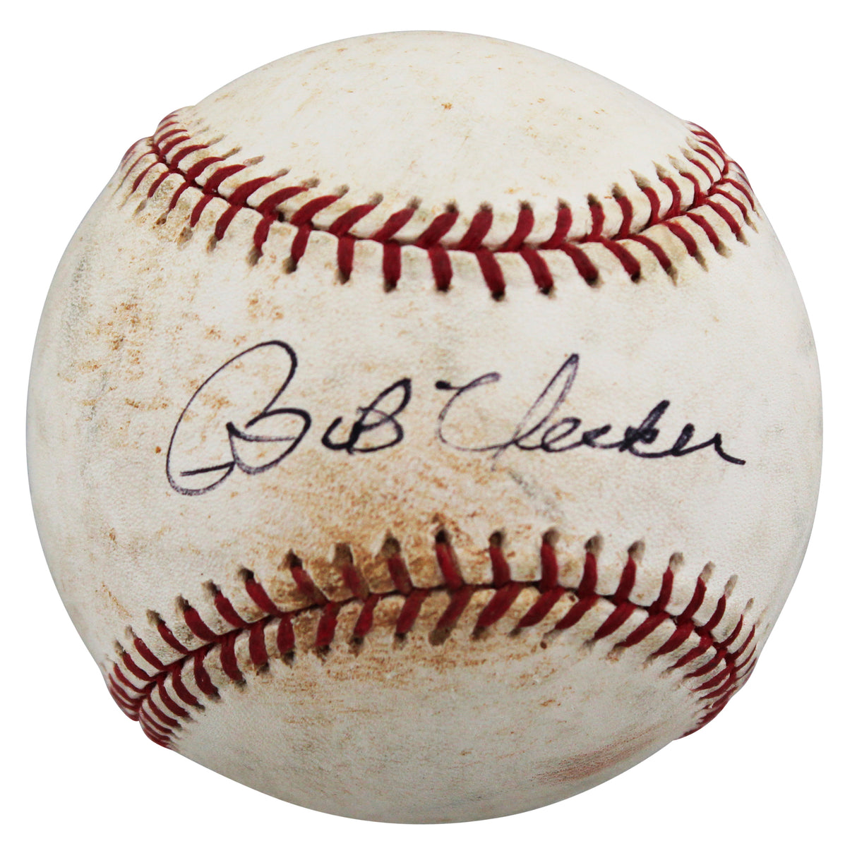 Brewers Bob Uecker Authentic Signed Game Used Sellig OML Baseball BAS #BV70378