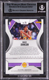 Lakers Magic Johnson Authentic Signed 2019 Panini Prizm #25 Card BAS Slabbed