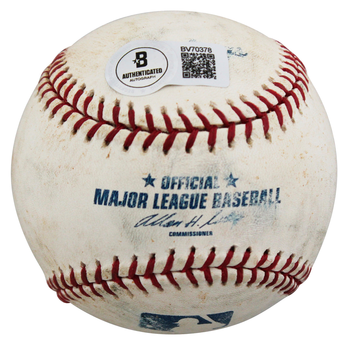 Brewers Bob Uecker Authentic Signed Game Used Sellig OML Baseball BAS #BV70378