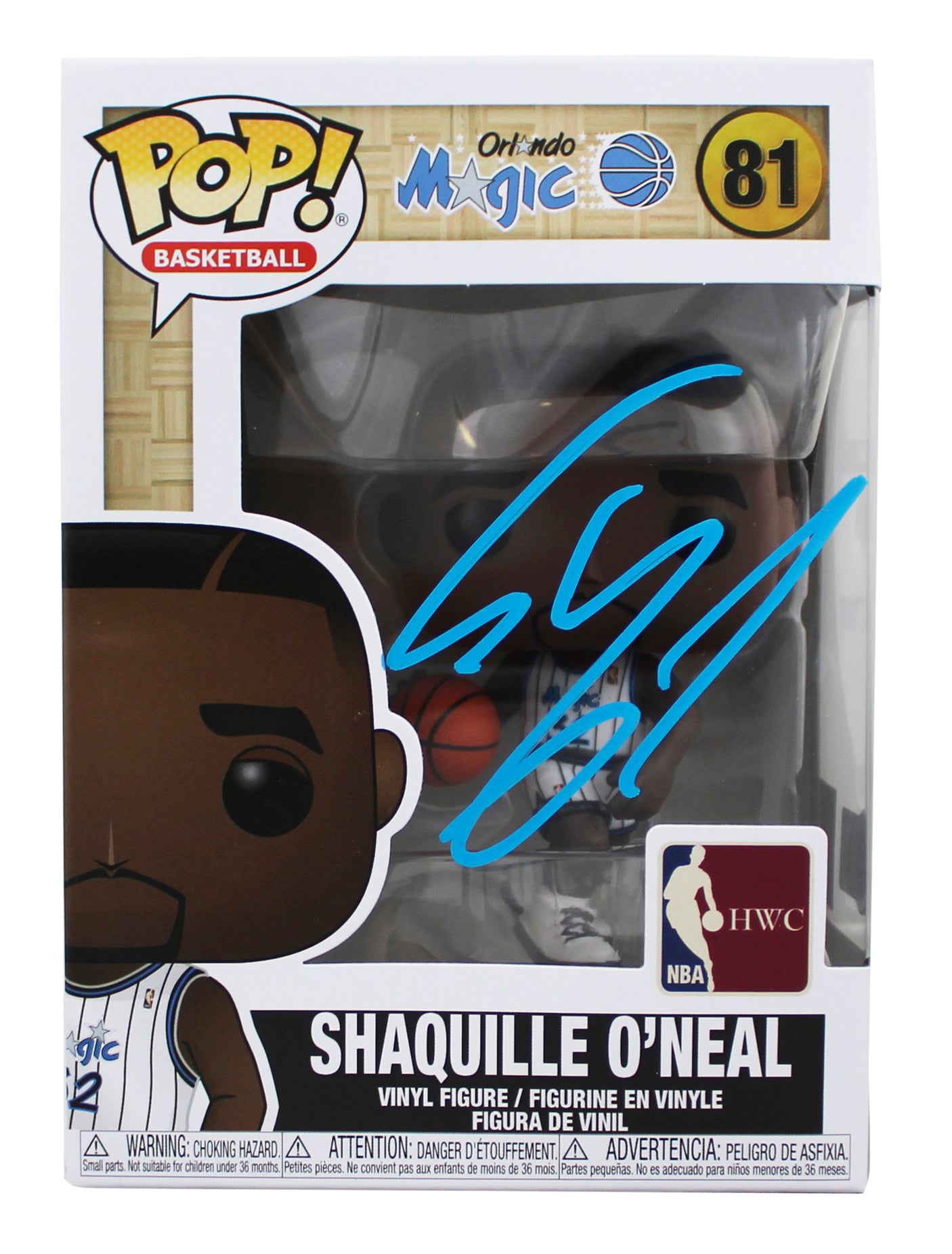 Magic Shaquille O'Neal Authentic Signed HWC #81 Funko Pop Vinyl Figure BAS Wit