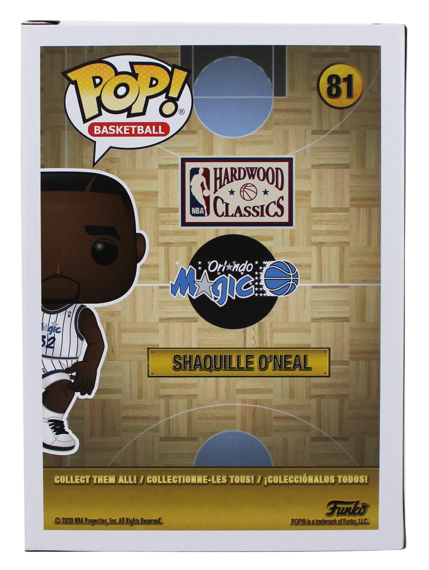 Magic Shaquille O'Neal Authentic Signed HWC #81 Funko Pop Vinyl Figure BAS Wit