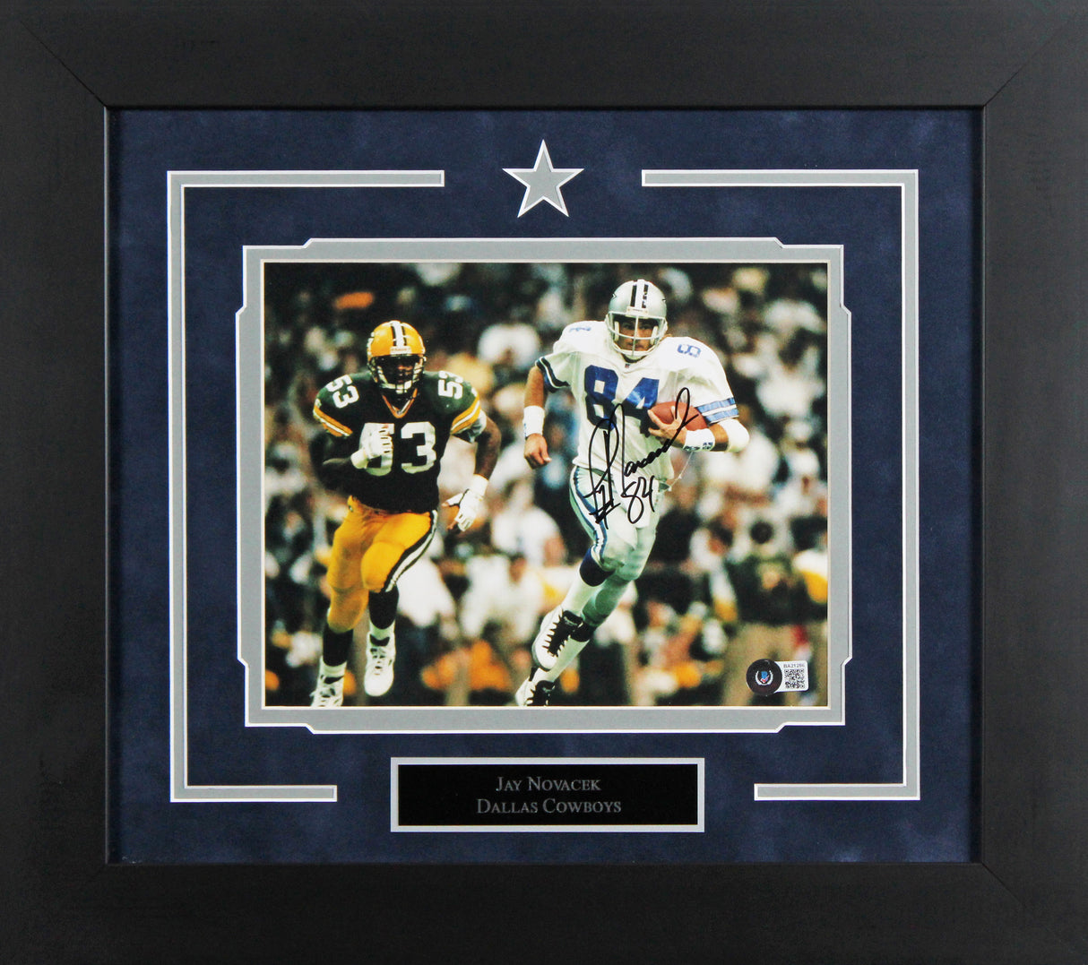 Cowboys Jay Novacek Authentic Signed 8x10 Framed Photo Autographed BAS #BA21286