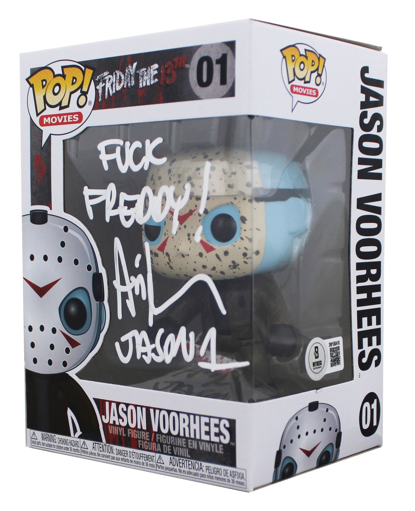 Ari Lehman "2x Insc" Signed Jason #01 Funko Pop Vinyl Figure BAS Wit #3W150410