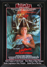 Nightmare on Elm Street (4) Englund, Langenkamp, +2 Signed Framed Poster BAS LOA
