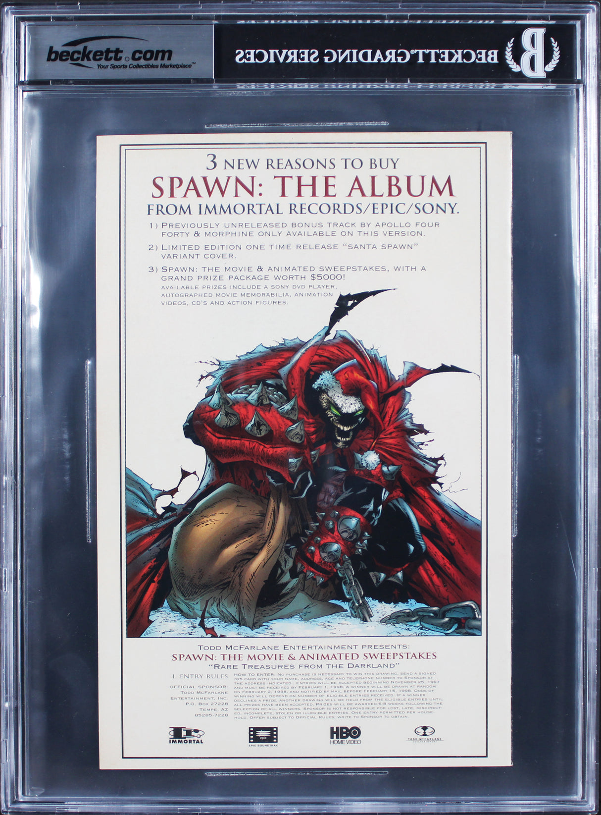 Todd McFarlane Spawn Signed 1997 Curse of the Spawn #14 Comic BAS Slabbed