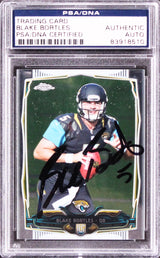 Jaguars Blake Bortles Authentic Signed 2014 Topps #187 Rookie Card PSA/DNA Slab