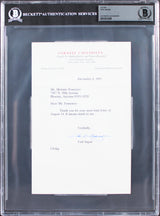 Carl Sagan Scientist Authentic Signed 5.5x8.5 Letter Dated 12/6/1995 BAS Slabbed