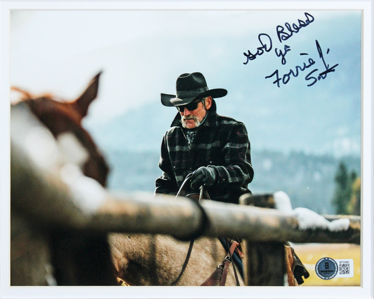 Forrie Smith Yellowstone "God Bless Ya" Signed 8x10 Framed Photo BAS #BP23880
