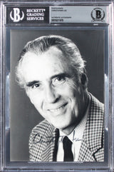 Christopher Lee Dracula Authentic Signed 5x7 Black & White Photo BAS Slabbed