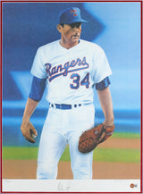 Nolan Ryan Authentic Signed 19x26 Lithograph Ltd Edition #262/500 BAS #BE09366