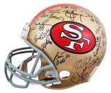 49ers Legends (37) Montana, Young, Rice, Clark +33 Signed F/S Proline Helmet PSA