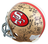 49ers Legends (37) Montana, Young, Rice, Clark +33 Signed F/S Proline Helmet PSA