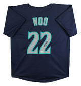 Bryan Woo Authentic Signed Navy Pro Style Jersey Autographed BAS Witnessed