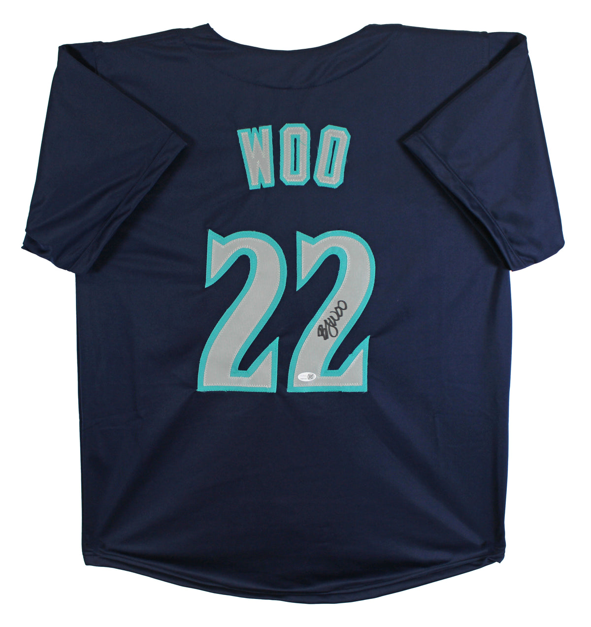 Bryan Woo Authentic Signed Navy Pro Style Jersey Autographed JSA Witnessed