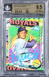 Royals George Brett Signed 2020 Topps Project 2020 #55 Card 9.5 Auto 9! BAS Slab
