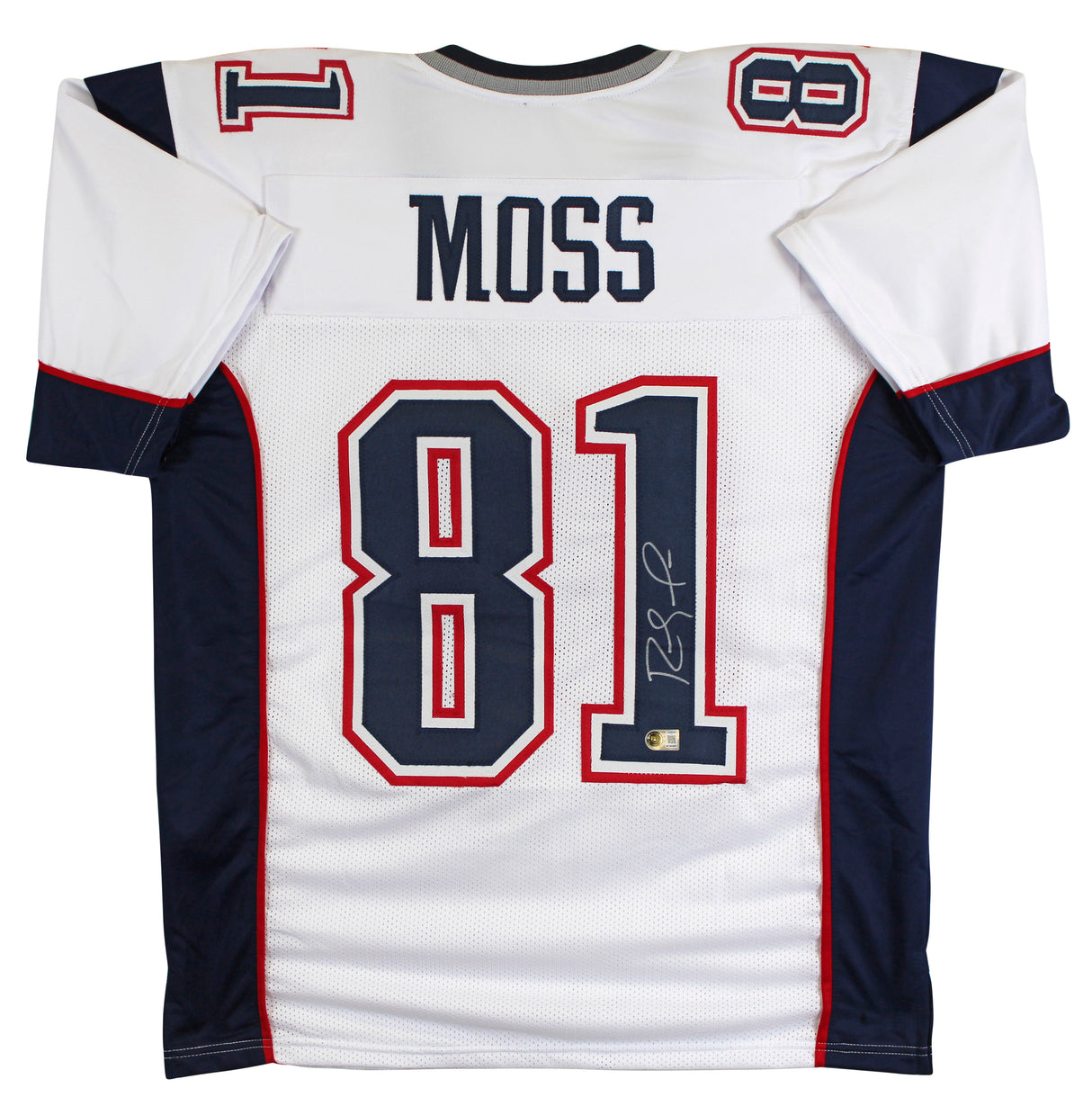 Randy Moss Authentic Signed White Pro Style Jersey Autographed BAS Witnessed 2