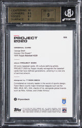 Royals George Brett Signed 2020 Topps Project 2020 #55 Card 9.5 Auto 9! BAS Slab