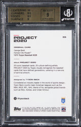 Royals George Brett Signed 2020 Topps Project 2020 #55 Card 9.5 Auto 9! BAS Slab