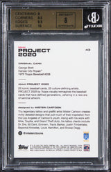 Royals George Brett Signed Topps Project 2020 #43 Card 9.5, Auto 8! BAS Slabbed