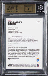 Royals George Brett Signed Topps Project 2020 #43 Card 9.5, Auto 8! BAS Slabbed