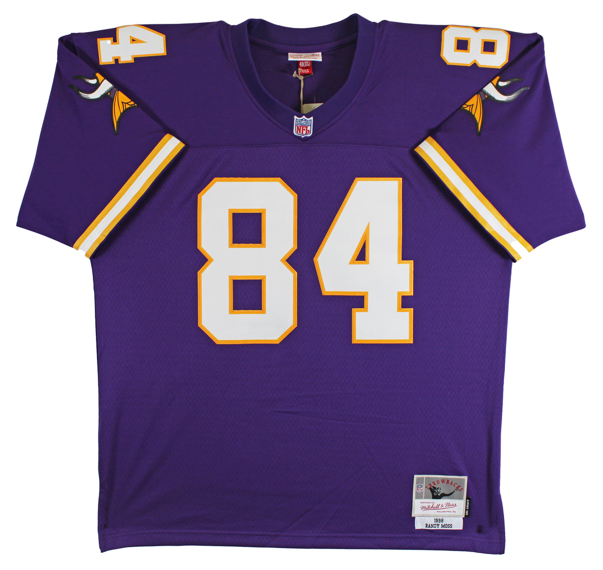 Vikings Randy Moss Authentic Signed Purple M&N 1998 TB Jersey BAS Wit #4W986557