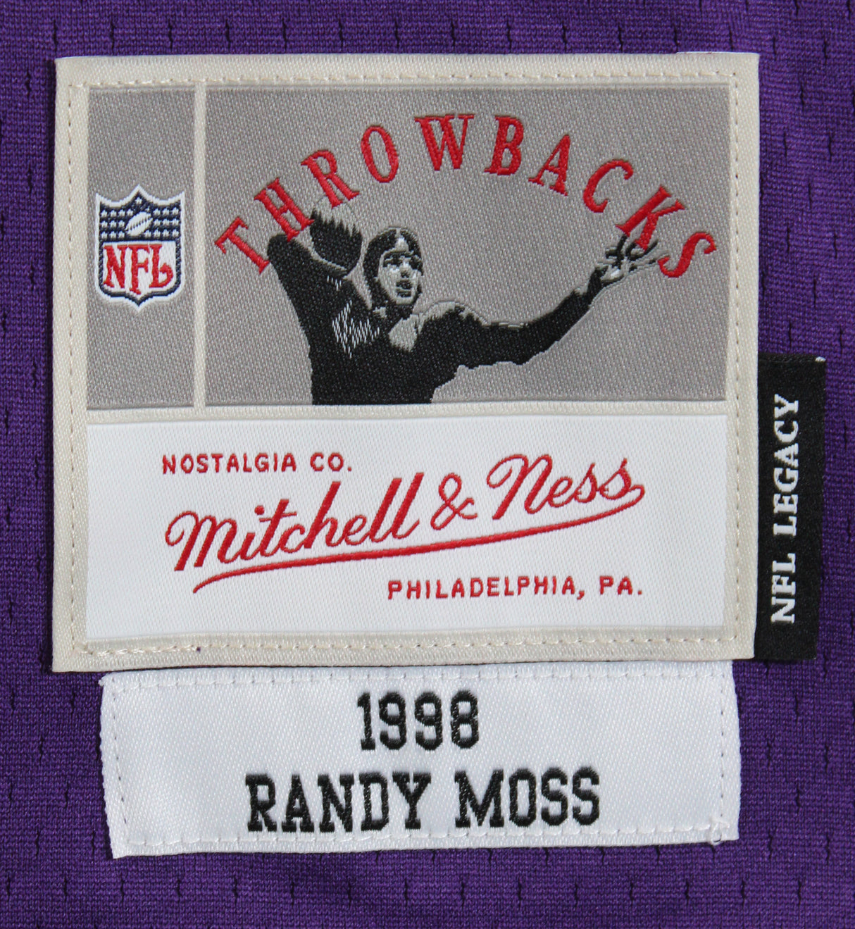 Vikings Randy Moss Authentic Signed Purple M&N 1998 TB Jersey BAS Wit #4W986557