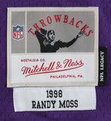 Vikings Randy Moss Authentic Signed Purple M&N 1998 TB Jersey BAS Wit #4W986557