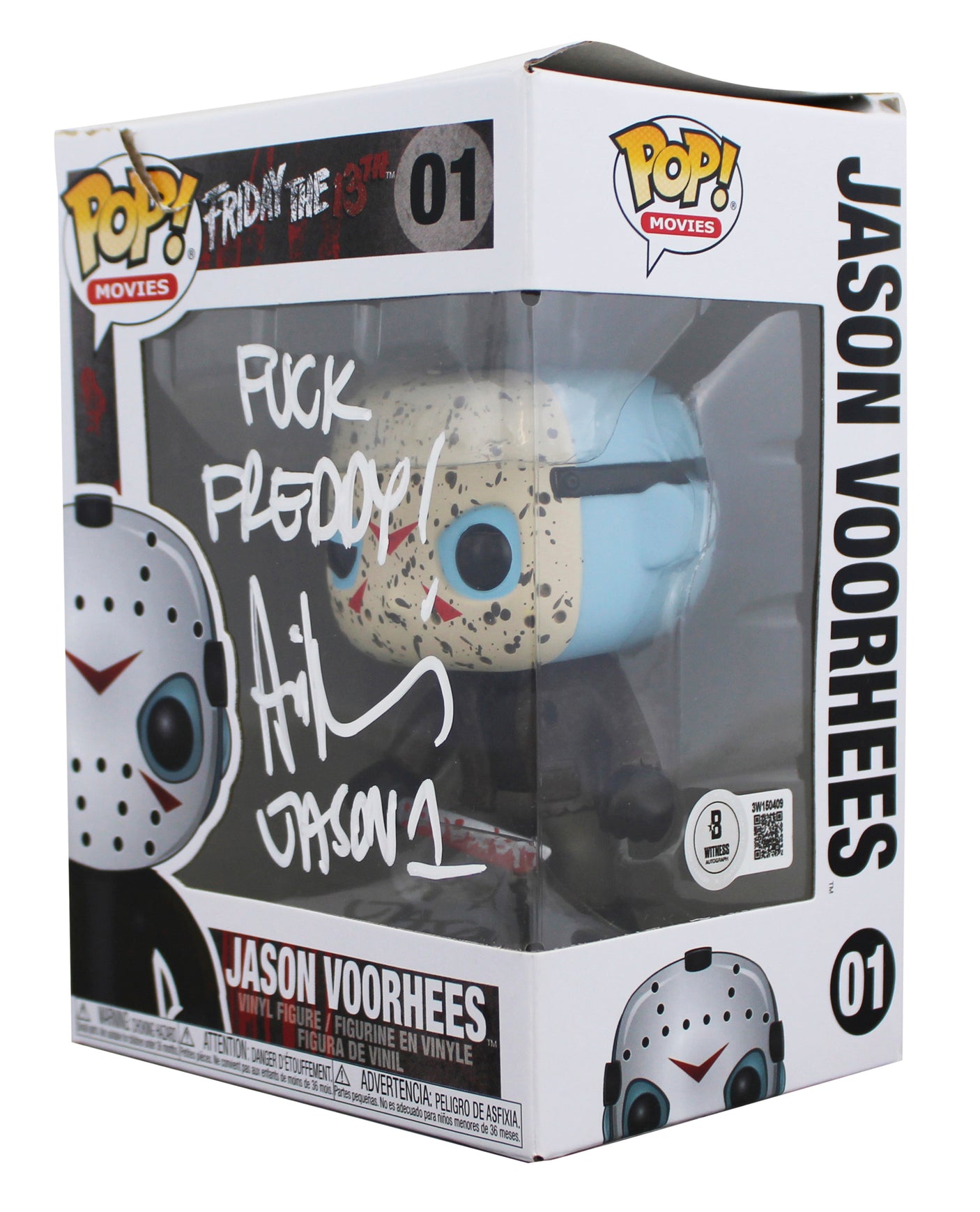 Ari Lehman "2x Insc" Signed Jason #01 Funko Pop Vinyl Figure BAS Wit #3W150409