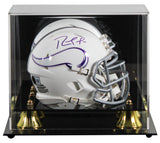 Vikings Randy Moss Signed 2024 On-Field Alt Speed Mini Helmet W/ Case BAS Wit