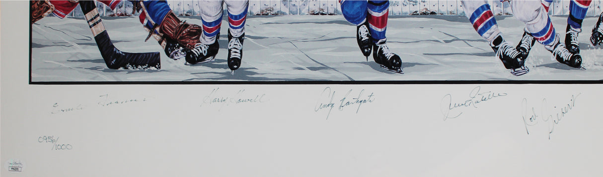 Rangers Legends (7) Francis, Howell +4 Signed & Framed 16x38.5 Litho LE JSA LOA