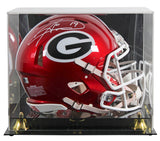 Georgia Hines Ward Signed Flash Full Size Speed Proline Helmet W/ Case BAS Wit